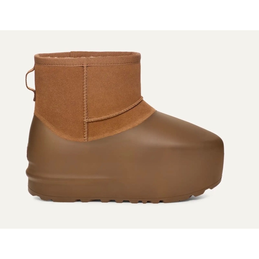 New! UGG Classic Mini Pumped Molded Boots – Chestnut – Women's Size 8